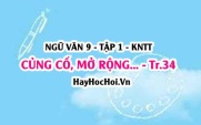 Soạn bài Củng cố, mở rộng trang 34 Ngữ văn lớp 9 tập 1 Kết nối tri thức